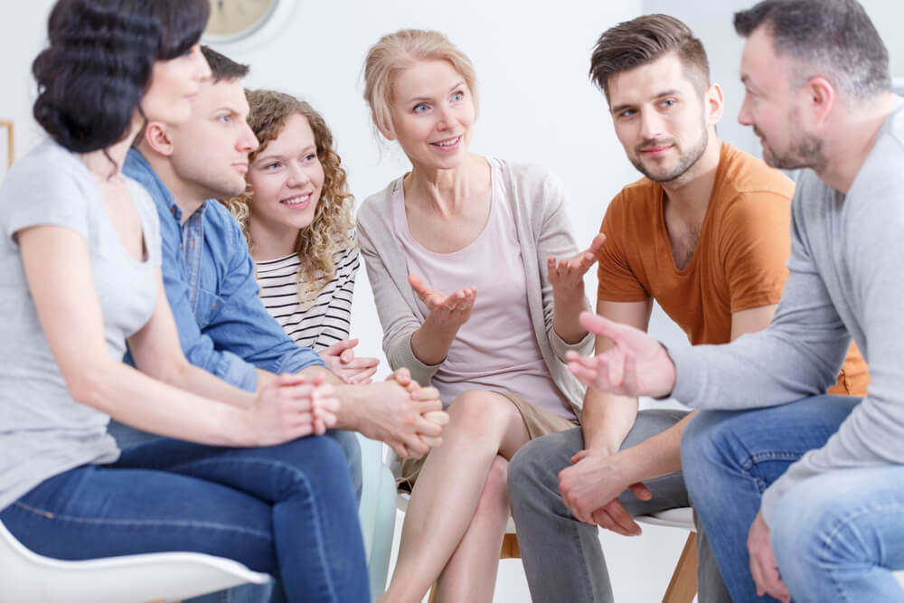 Group counseling that involves everyone in rehab center