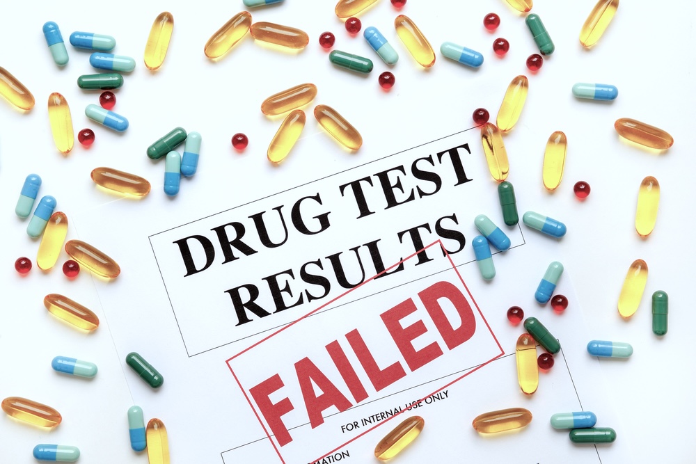 concept drug test results are failed with pills